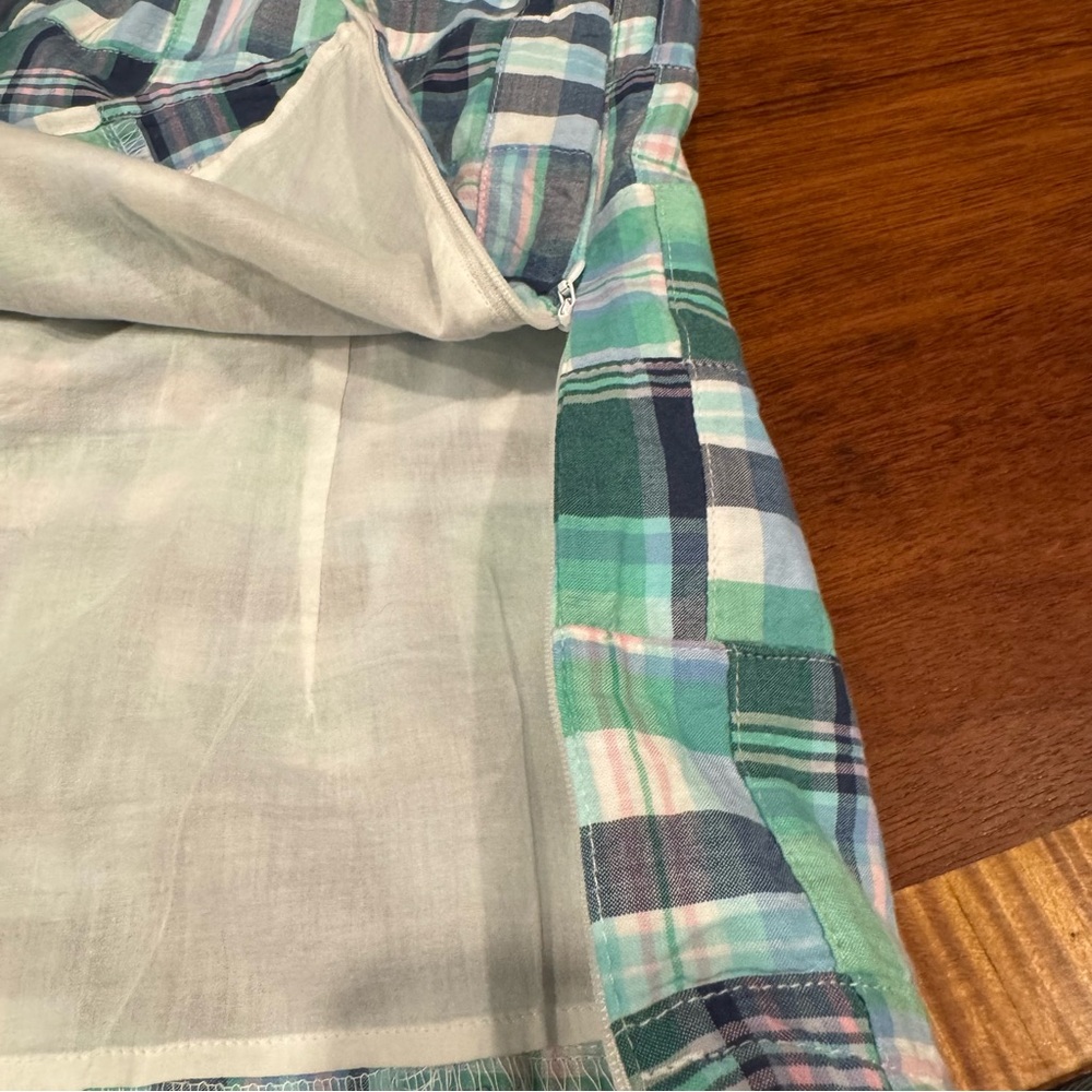 Talbots Madras Patchwork Sleeveless Back Button W… - image 8